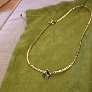 Vintage Avon Butterfly Necklace gold chain